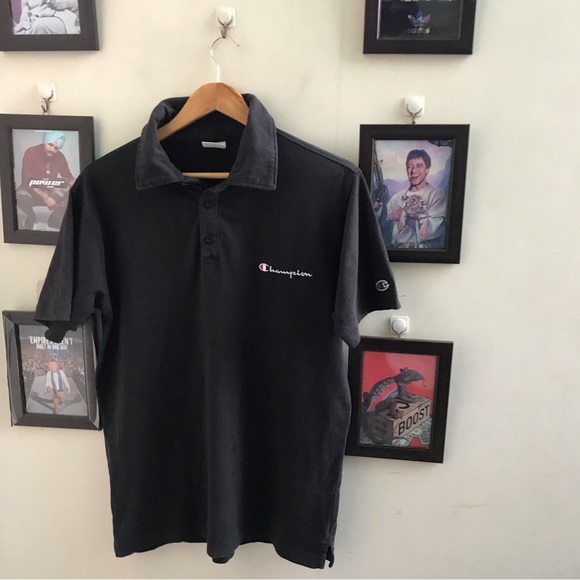 Champion Black polo(M-L) - Picture 4 of 9